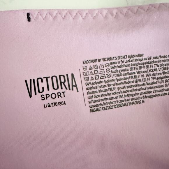 Victoria's Secret  Lavender Fishnet Mesh Knockout 7/8 Tight women's size large - Picture 10 of 14